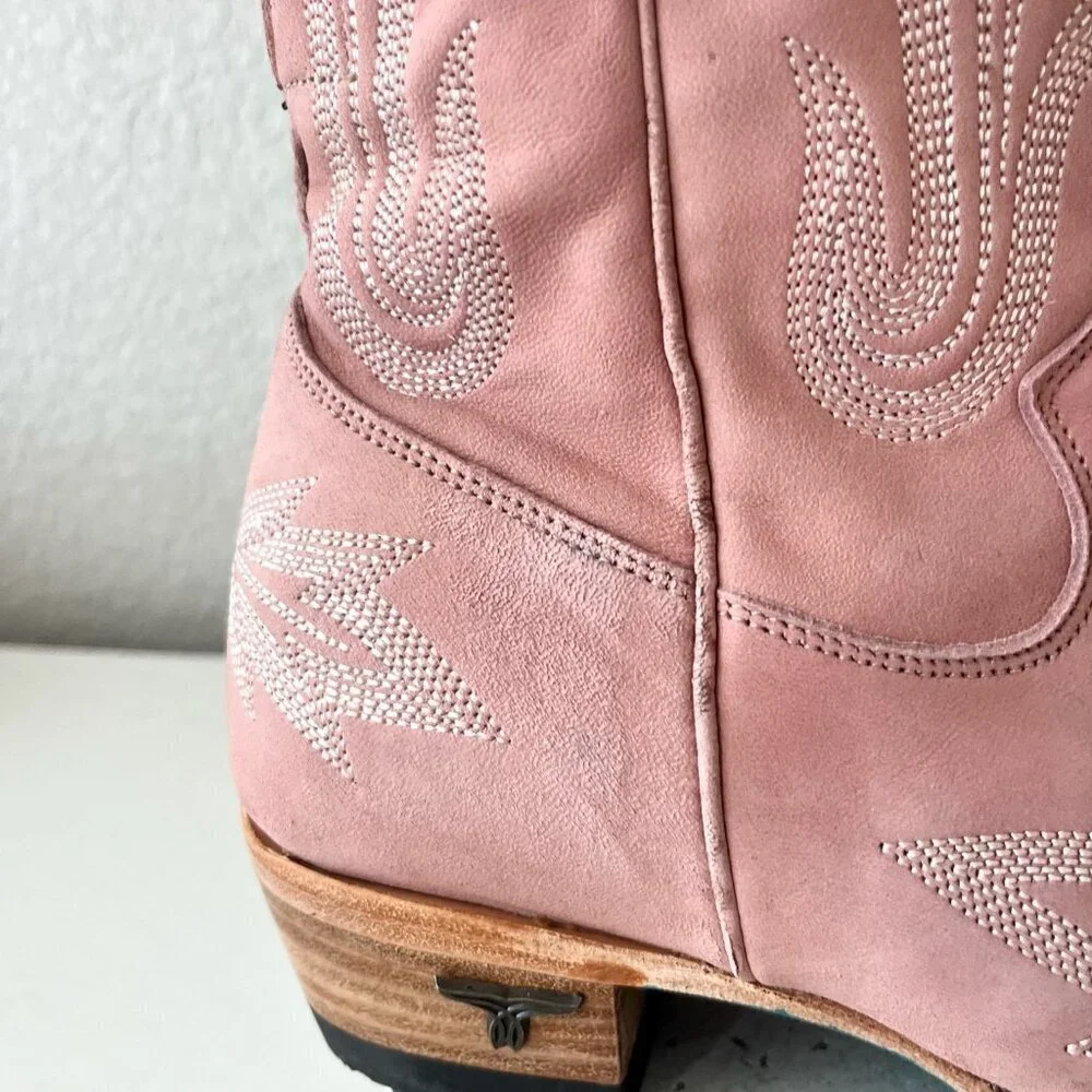 Lane LEXINGTON Over the Knee Womens Cowboy Boots 8.5 Pink Western Cowgirl Tall